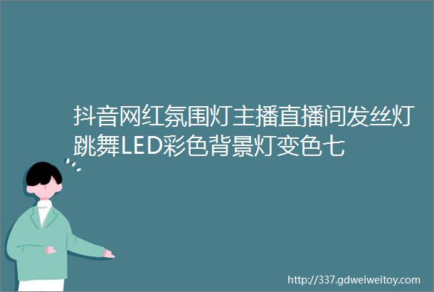 抖音网红氛围灯主播直播间发丝灯跳舞LED彩色背景灯变色七